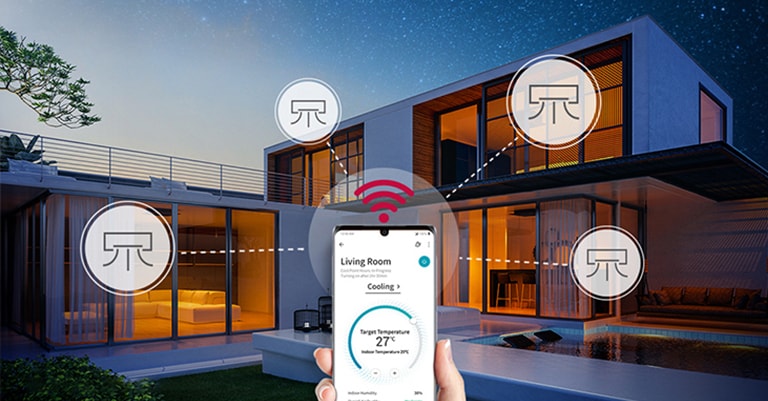 I can control several air conditioners at home with my smartphone