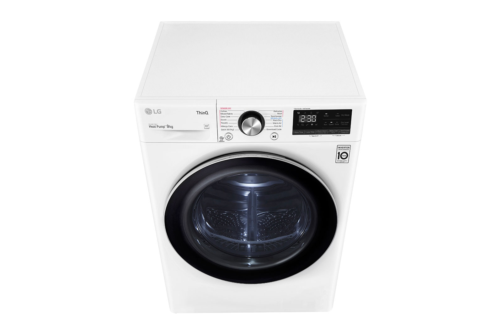 LG 9kg Heat Pump Dryer - White - DVH9-09W | LG Australia