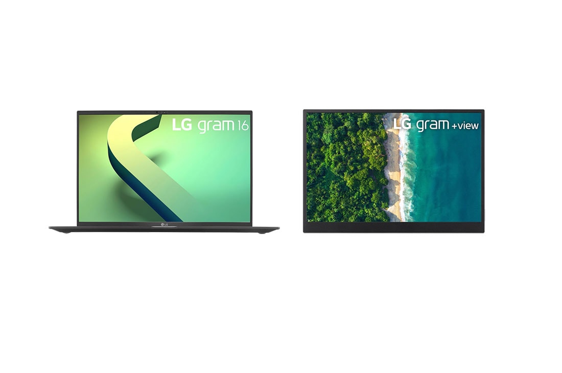 LG gram 16'' Laptop and 16-inch +view Portable Monitor Bundle, 16ZPRO16MQ7, 16ZPRO16MQ7