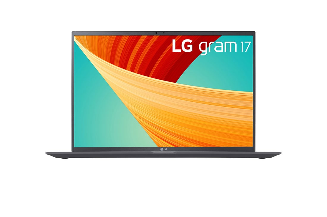 LG gram 17'' Ultra-lightweight with 16:10 IPS Anti glare Display and Intel® Evo 13th Gen. processor Windows 11 Home, Front view, 17Z90R-G.AA78A