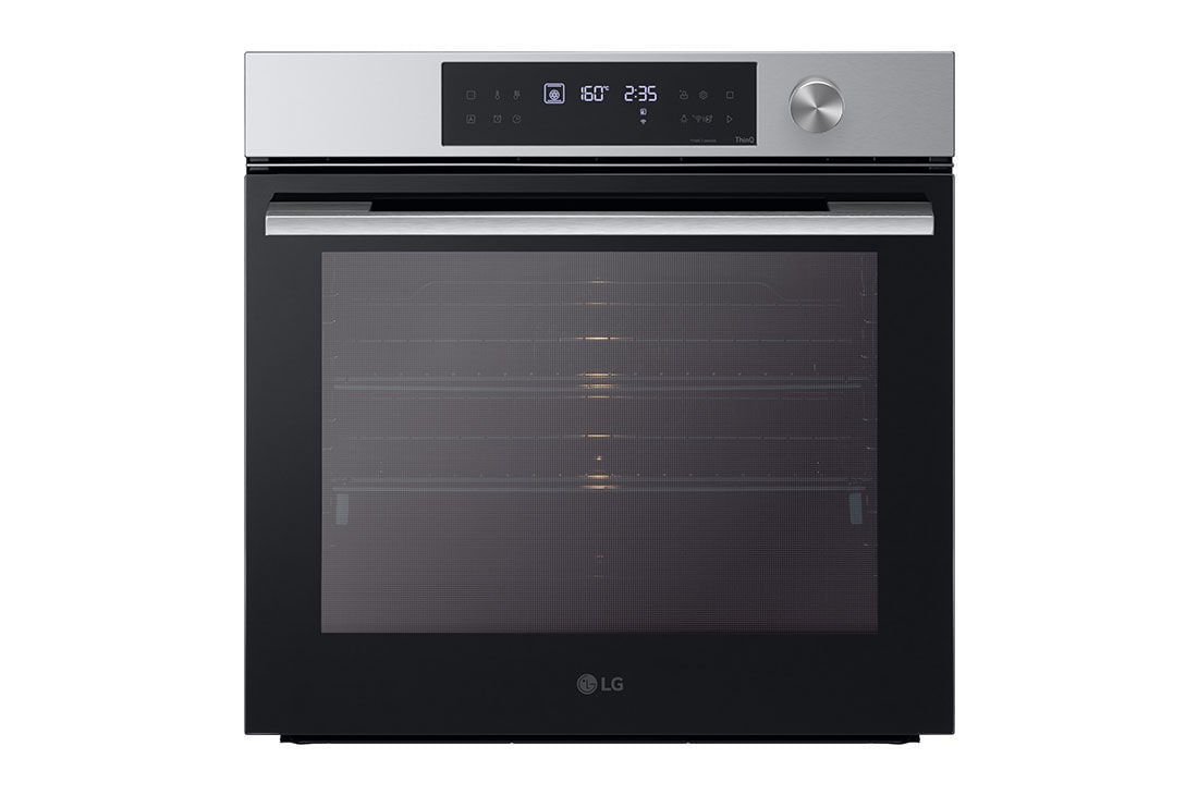 LG SERIES 7 – 76L InstaView Pyrolytic Oven with Blue EasyClean™, Stainless Steel, Front view, BO607G2S4