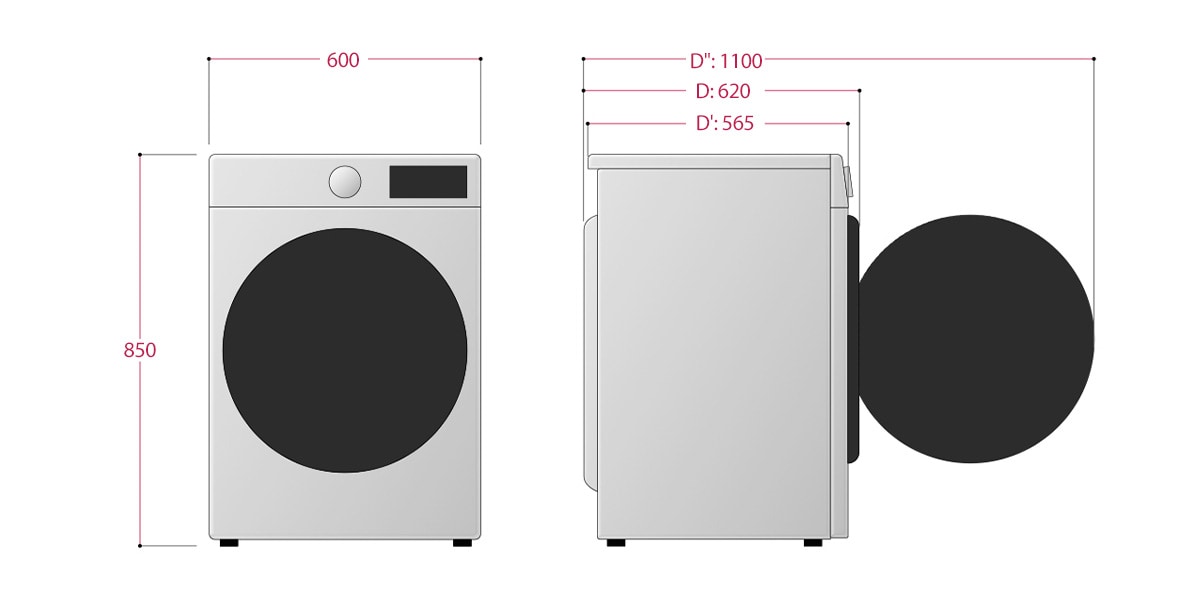 Lg Front Load Washing Machine Wv5 1409w 9kg Front Loader Lg Australia