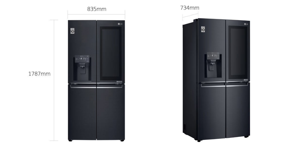 French Door Fridge Gf V570mbl 570l Door In Door Fridge Lg Australia