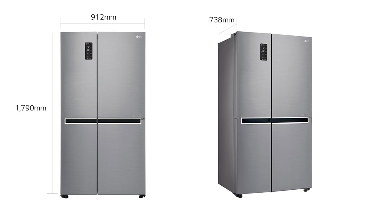 Lg Fridges Gs B680pl 687l Side By Side Fridge Lg Australia