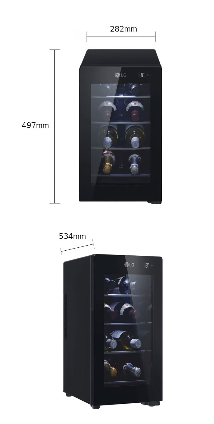 lg fridge with wine cooler