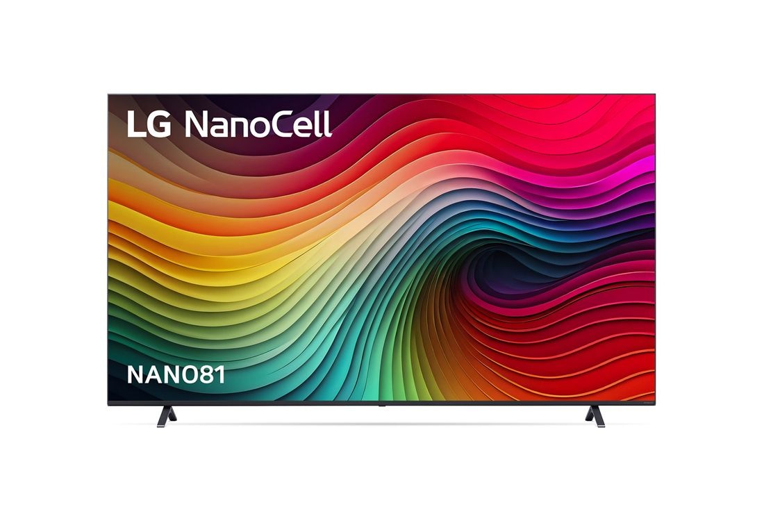 LG 86 Inch LG NanoCell NANO81 4K Smart TV, front view, 86NANO81TSA