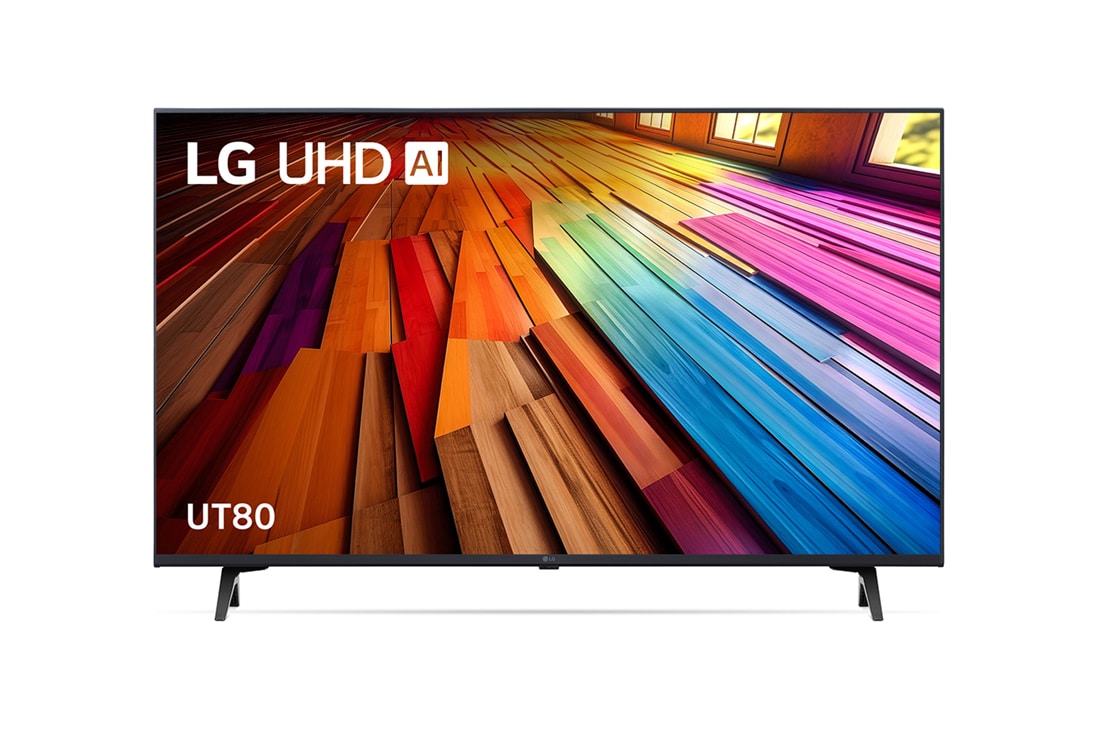 LG 43 Inch LG UHD UT80 4K Smart TV, Front view , 43UT8050PSB