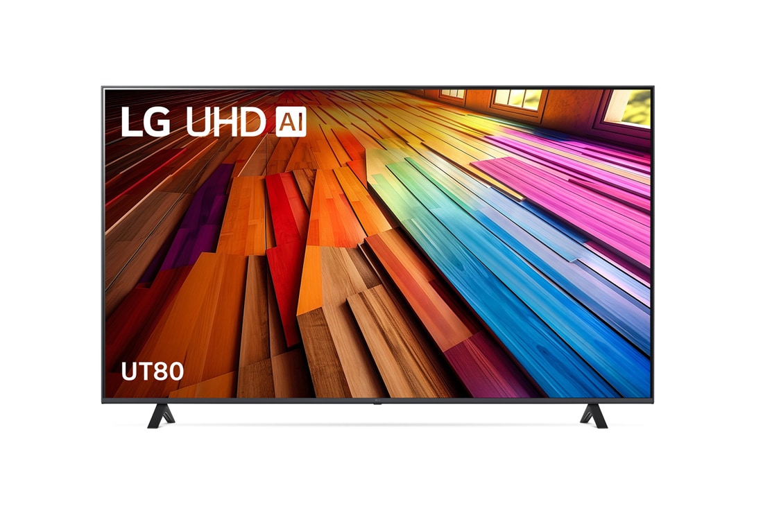 LG 75 Inch LG UHD UT80 4K Smart TV, Front view , 75UT8050PSB