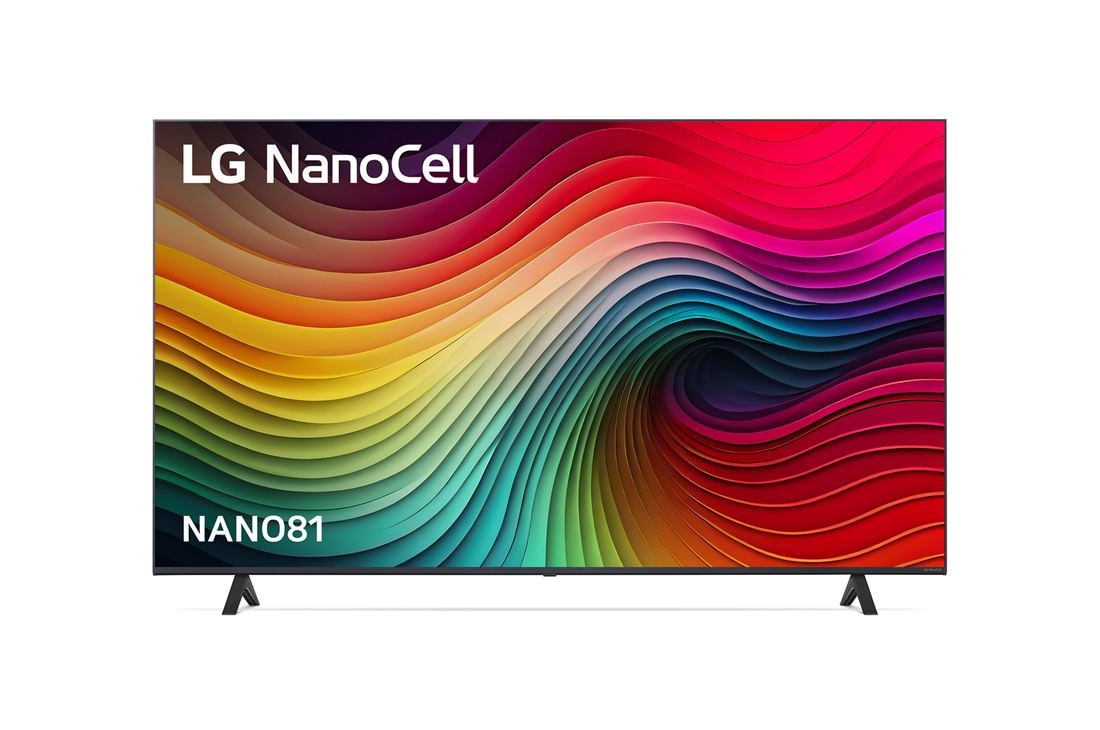 LG 65 Inch LG NanoCell NANO81 4K Smart TV, front view, 65NANO81TSA