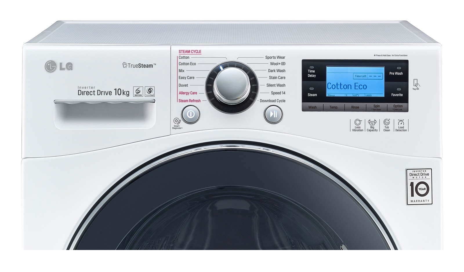 LG Front Load Washing Machines WD1410SBW 10kg Front Loader LG Australia