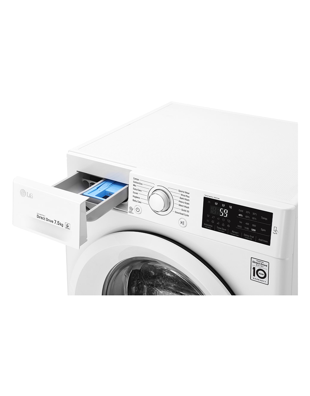 Lg 7.5 kg front deals load washing machine wd1275tc5w