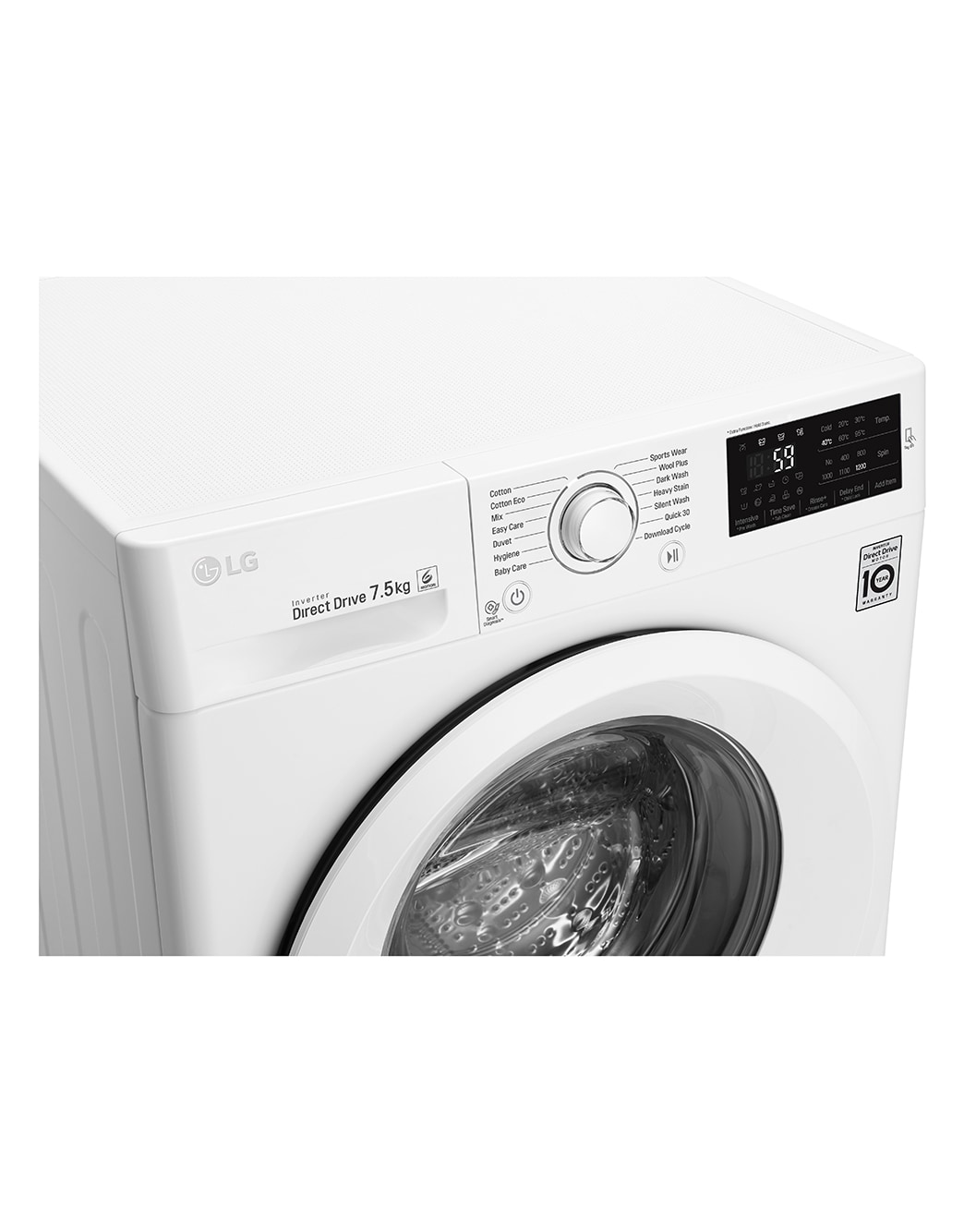 Lg 7.5 kg front deals load washing machine wd1275tc5w