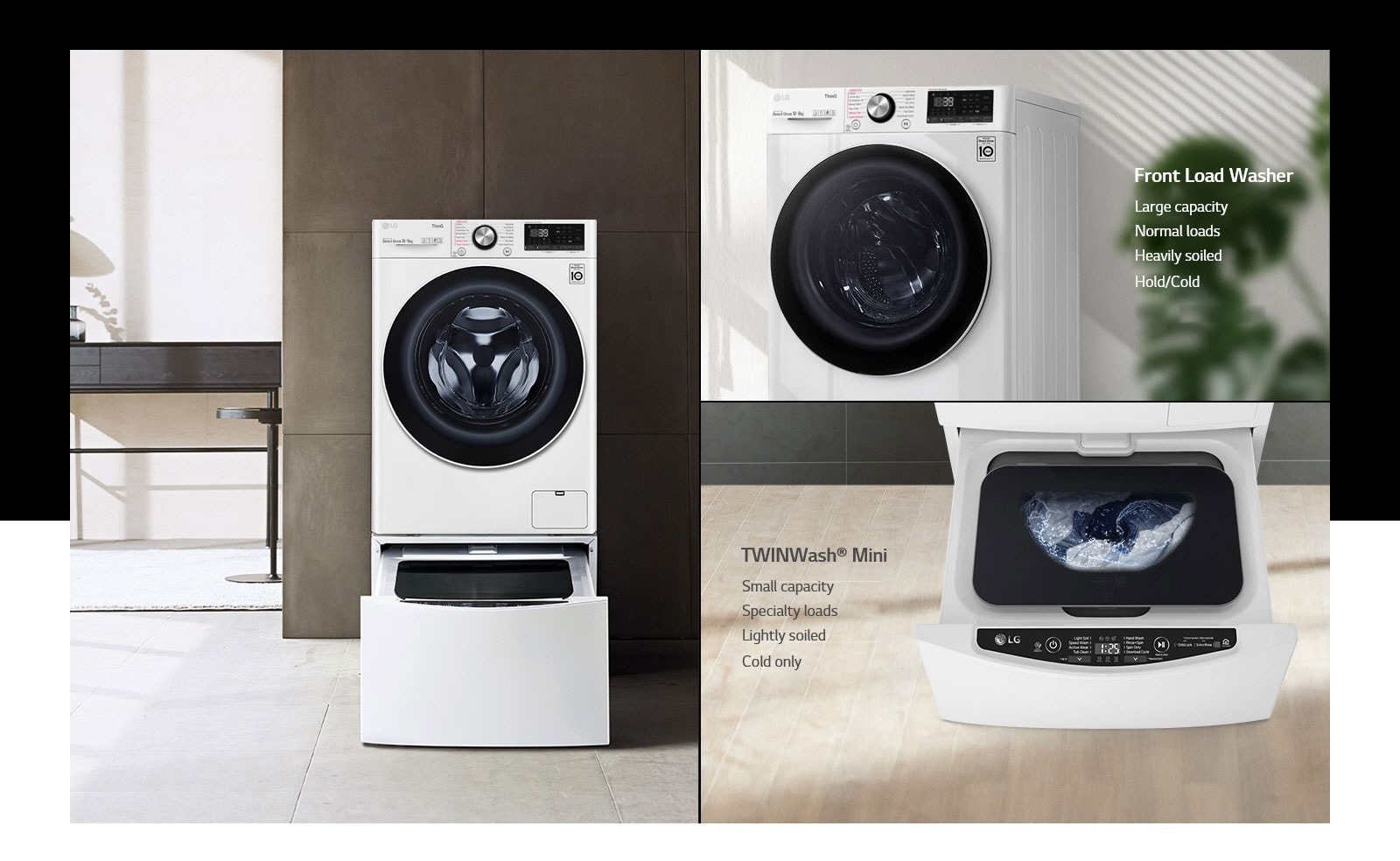 lg wvc9 1410w 10kg 6kg front load washer dryer combo