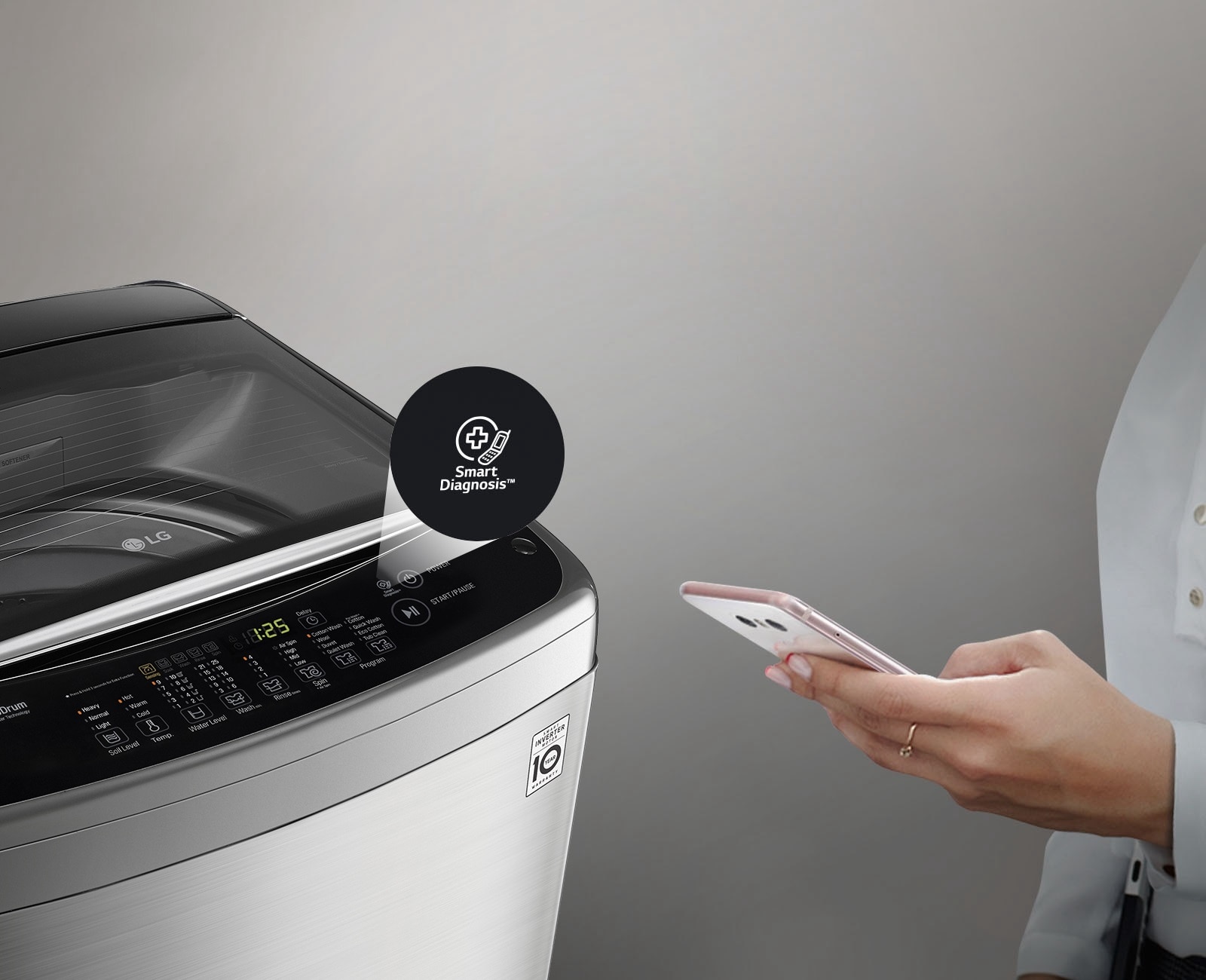 Lg wtg9020v 9kg top store load washer