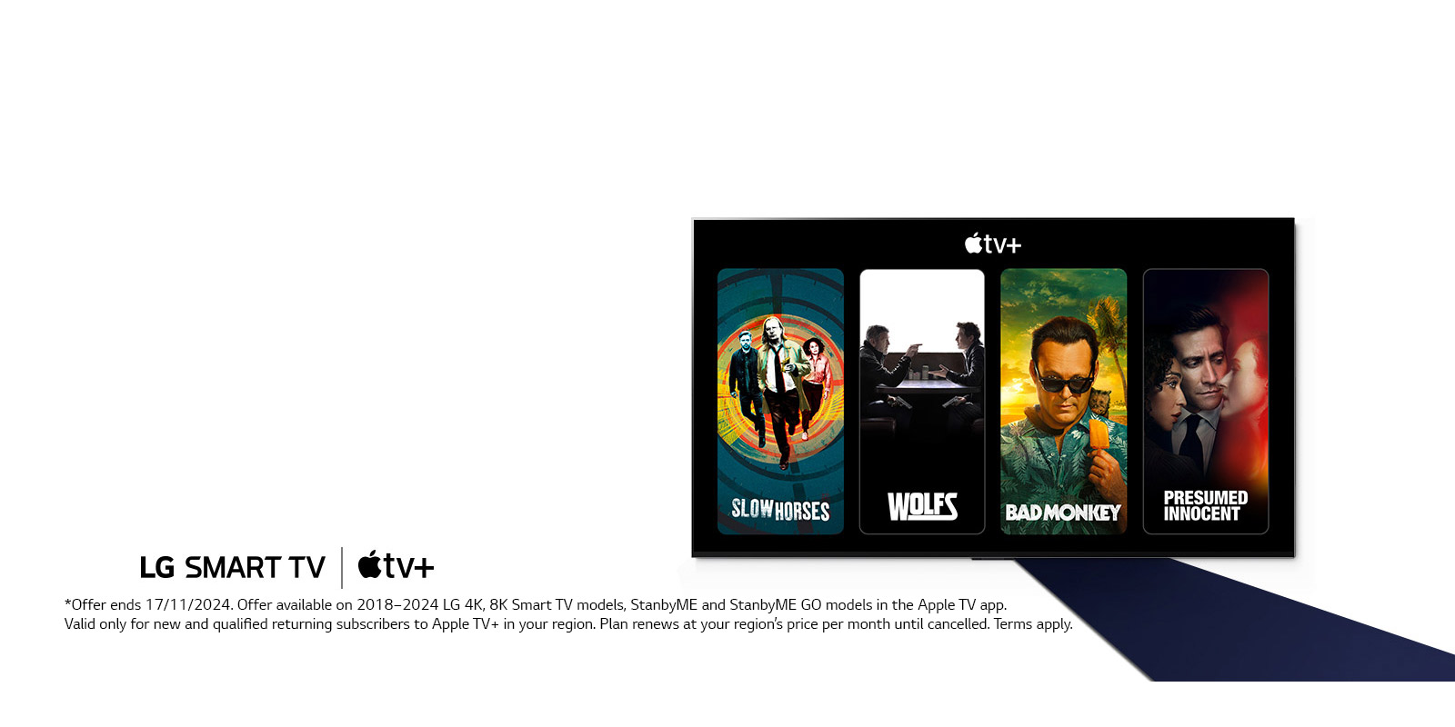 Image of Apple TV title images on LG TV