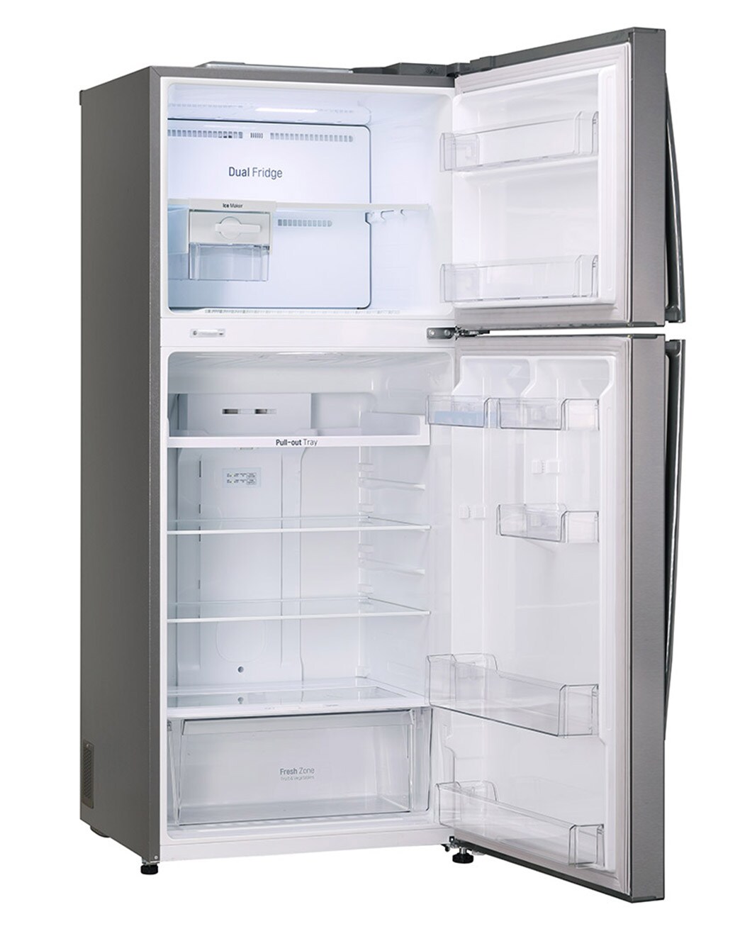 437L HygieneFRESH+™ Top Freezer in Steel LG BD