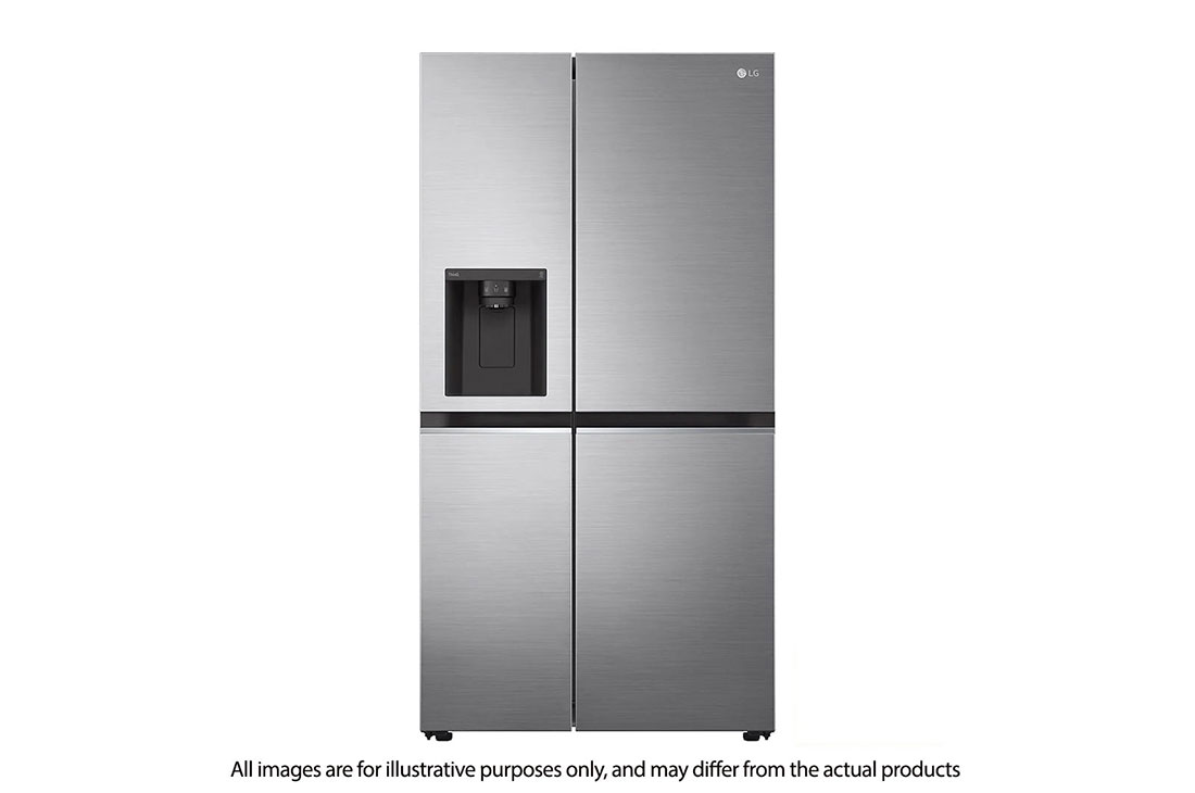 LG 617L side-by-side-fridge with Smart Inverter Compressor in Platinum Silver, GS-L6172PZ, GS-L6172PZ