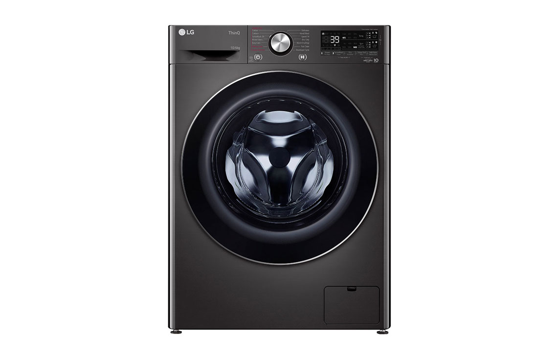 LG 10/6kg, AI Direct Drive Front Load Washing Machine, front view, FV1410H3BA