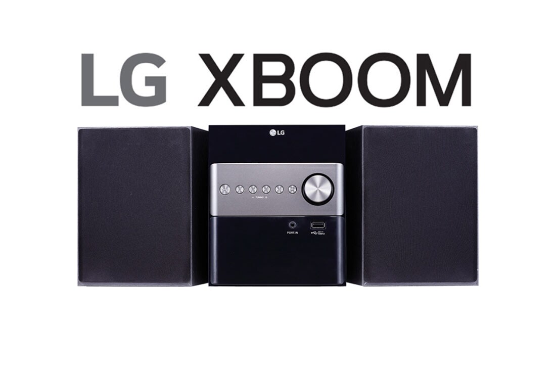 LG 10W | Système Micro Hi-Fi | Stéreo | Cd-player | USB Audio | FM Radio | LG XBOOM, CM1560DAB