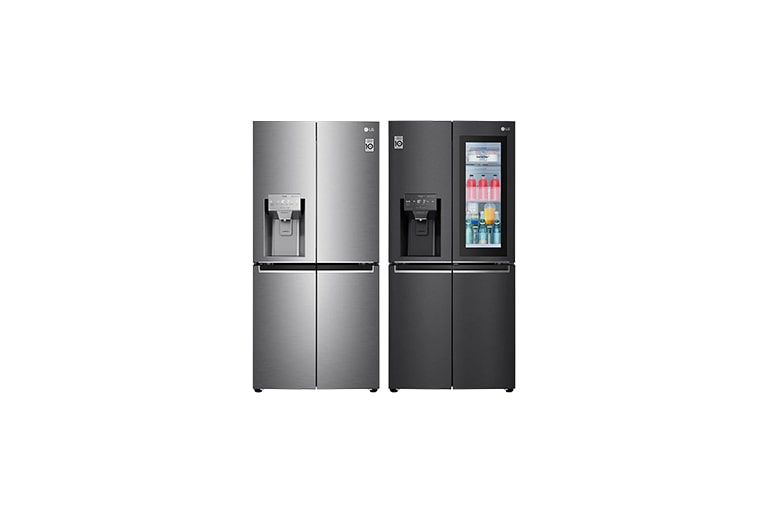 réfrigérateur congélateur professionnel / à double porte / noir / avec  congélateur intégré