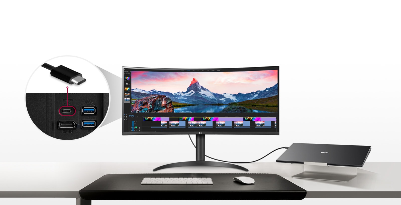 Moniteur incurvé CJ79 34  avec écran ultra-large 21:9 et