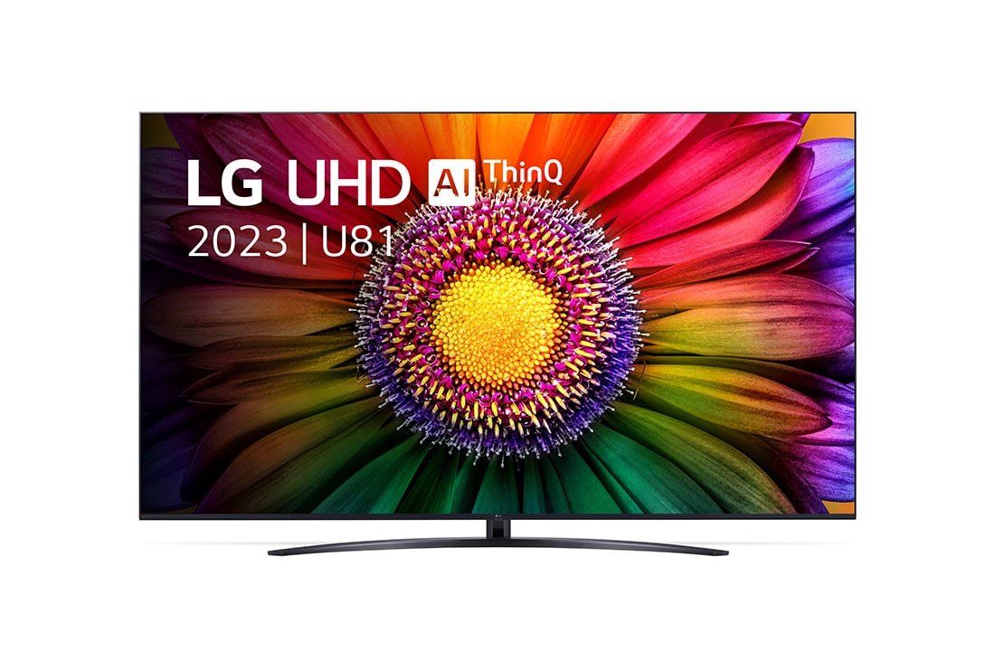 LG 86 pouces LG LED UHD UR81 4K Smart TV - 86UR81006LA, Vue avant du téléviseur UHD de LG, 86UR81006LA