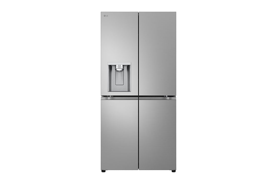 LG Multi-Door хладилник, DoorCooling+™ и ThinQ™ технология, 508L капацитет, Изглед отпред, GML860PYFE