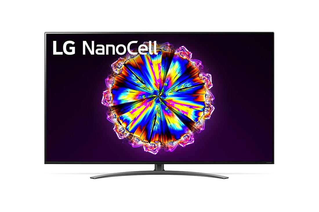 LG  4K NanoCell TV, изглед отпред със запълваща снимка, 65NANO913NA