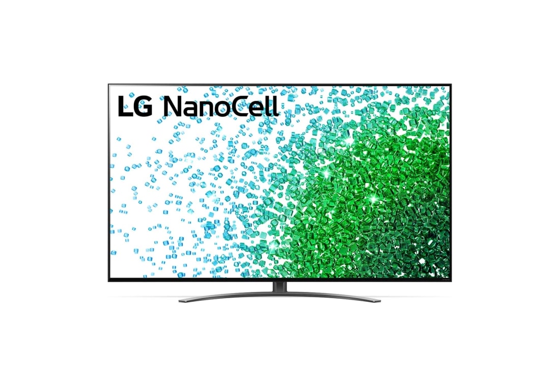 LG 55'' (139 cm) 4K HDR Smart Nano Cell TV, Изглед отпред на LG NanoCell TV, 55NANO813PA