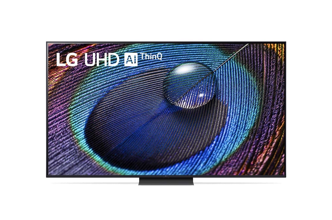 LG  LG UHD UR91 65-инчов 4K смарт телевизор от 2023 г., Изглед отпред на LG UHD TV, 65UR91003LA