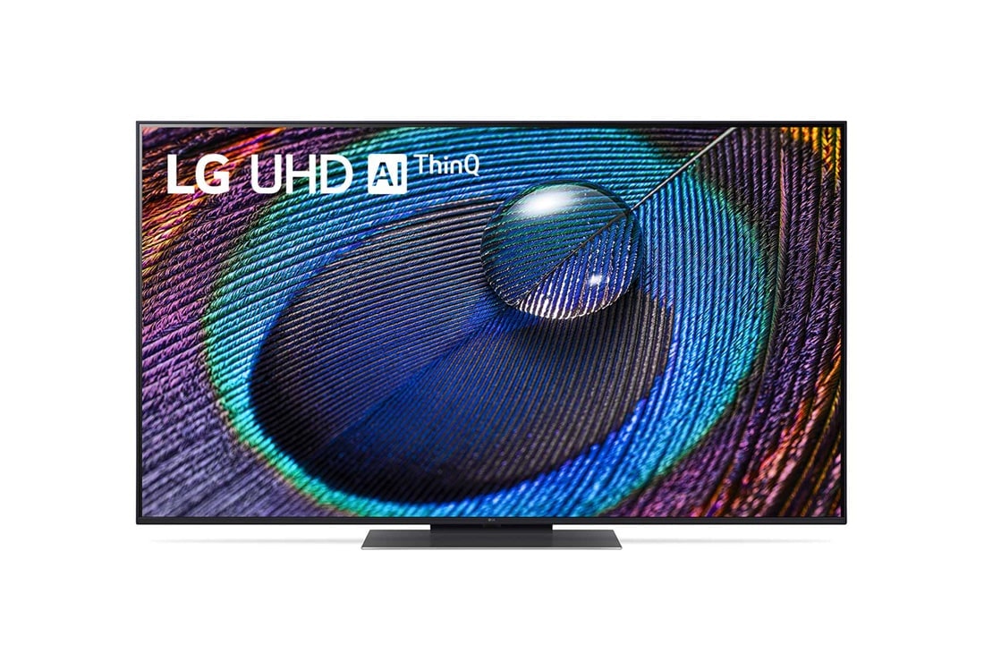 LG  LG UHD UR91 55-инчов 4K смарт телевизор от 2023 г., Изглед отпред на LG UHD TV, 55UR91003LA