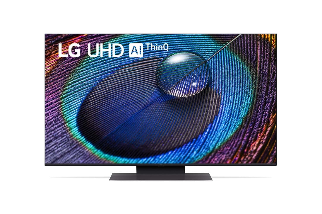 LG  LG UHD UR91 50-инчов 4K смарт телевизор от 2023 г., Изглед отпред на LG UHD TV, 50UR91003LA