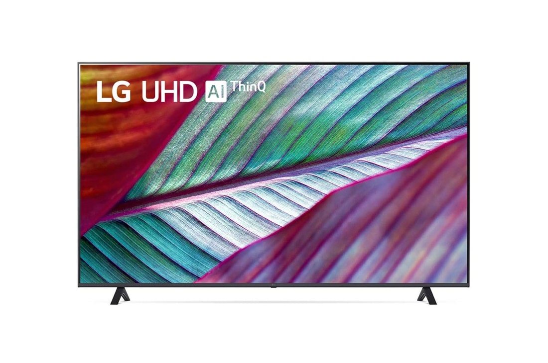 LG  LG UHD UR75 75-инчов 4K смарт телевизор от 2023 г., Изглед отпред на LG UHD TV, 75UR75003LK