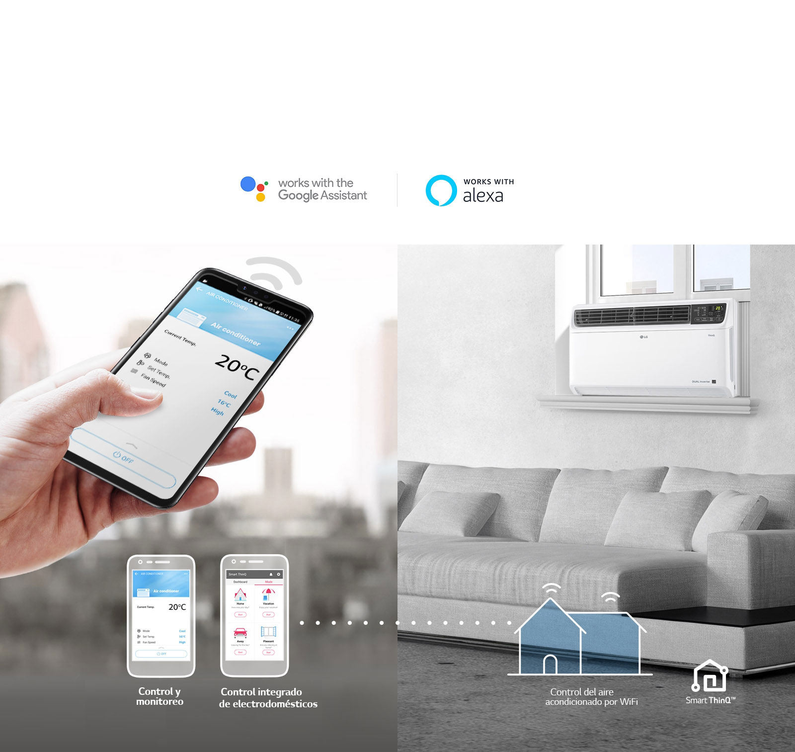 LG Aire Acondicionado de ventana DUAL Inverter Smart con Wi-Fi de 14,000  BTU