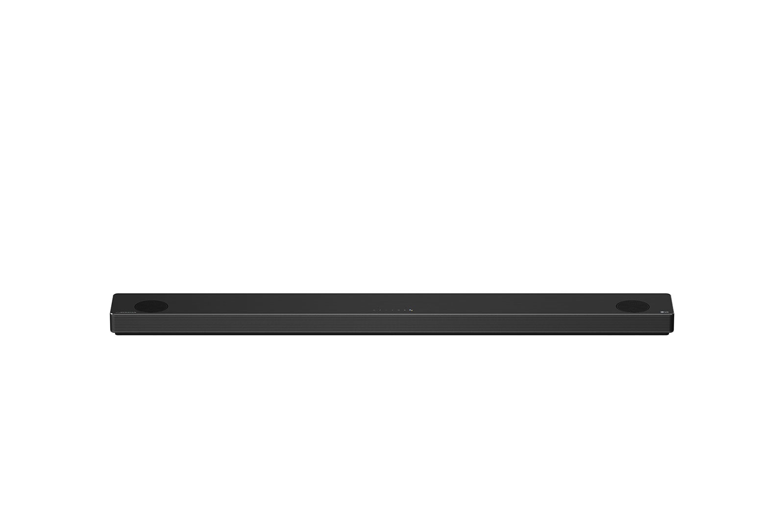 LG SN11RG Barra de Sonido de 7.1.4 Canales de Audio de Alta Resolución con Dolby Atmos®, 770W de potencia, Bocinas con Sonido Envolvente y Asistente de Google integrado., vista frontal de 30 grados, SN11RG