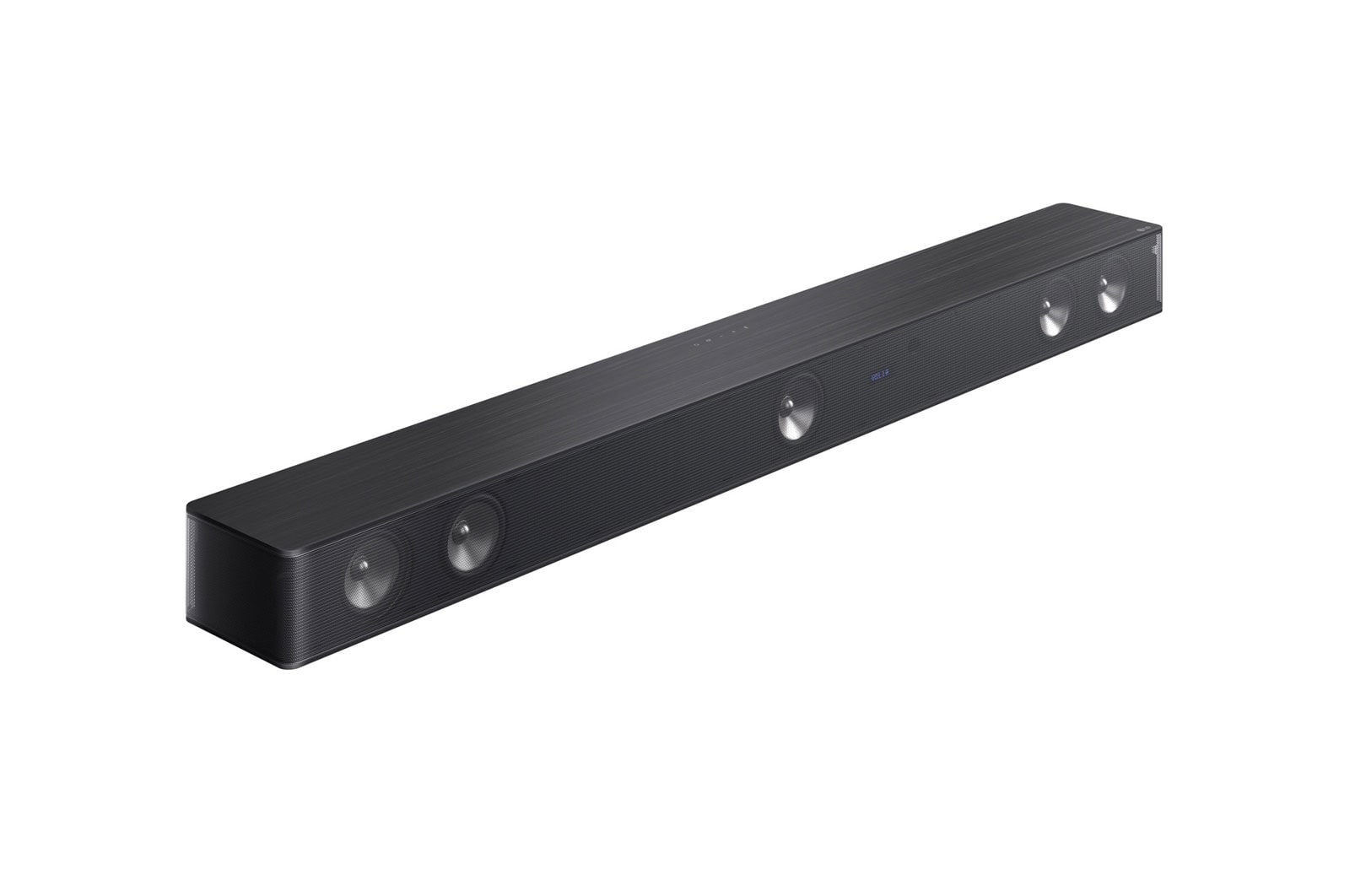 LG Barra de sonido máxima potencia 800 watts,  5.1 canales, DTS Virtual:X, Control por App, Subwoofer inalámbrico, HDMI Arc., Vista diagonal con el lado izquierdo hacia adelante, SH7Q
