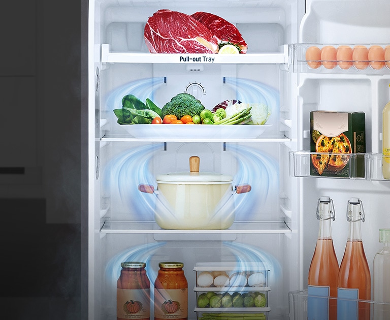 Refrigeradora Top Freezer 17p³ LG GT47WGP Multi Air Flow