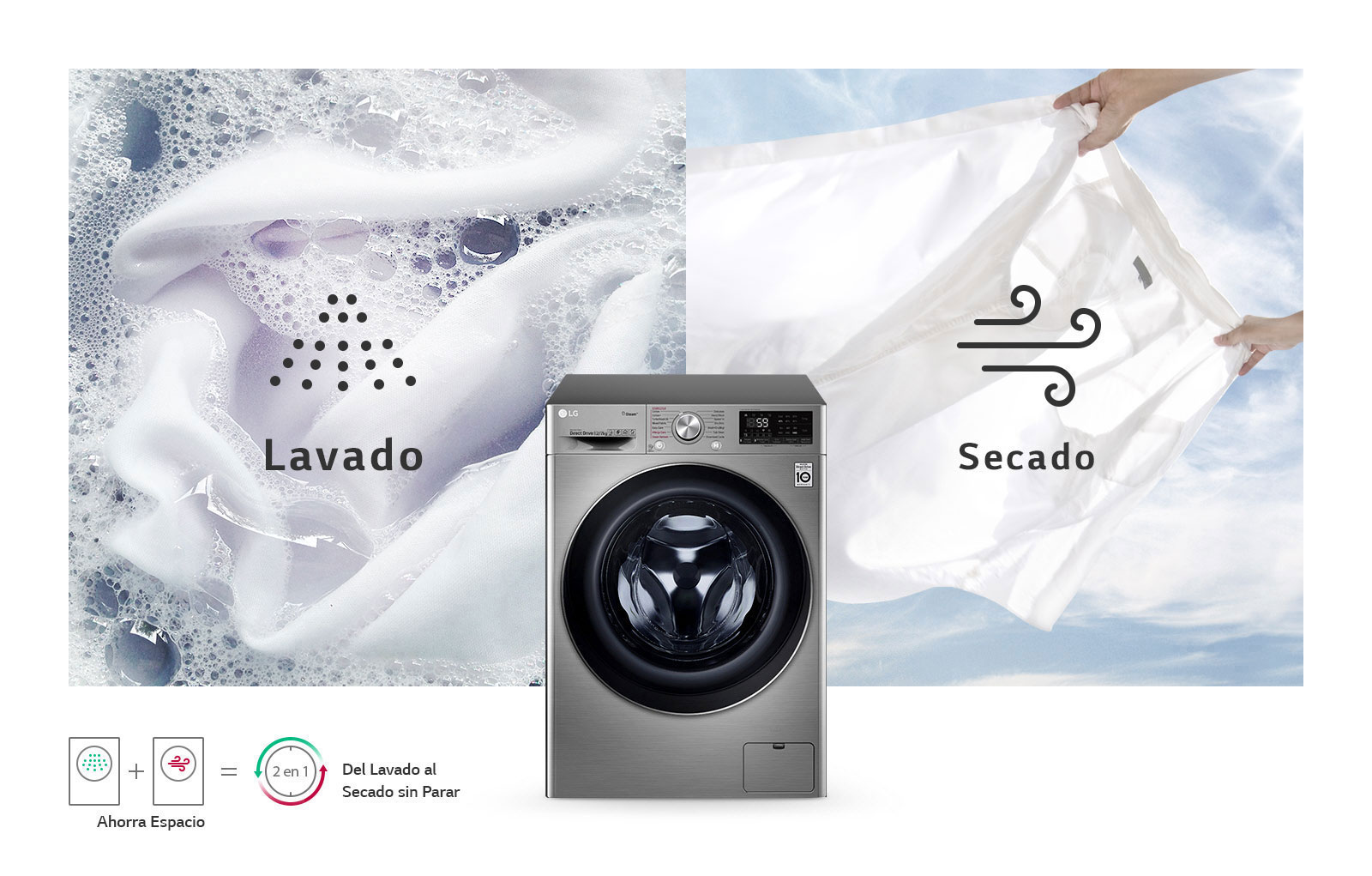 lealtad Todo tipo de vistazo Lavasecadora LG de Carga Frontal | LG Centroamerica