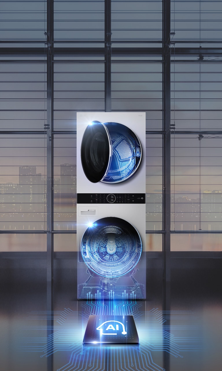  LG WKGX201HBA - Torre de lavado inteligente de gas de 27  pulgadas con capacidad de lavado de 4.5 pies cúbicos, capacidad de secadora  de 7.4 pies cúbicos, tecnología TurboWash™360°, tecnología LG