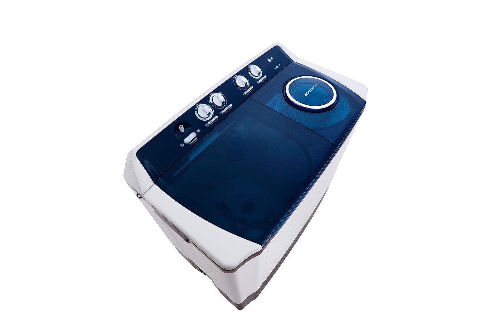 LG Lavadora Doble tina Carga Superior 16.5Kg/10kg  Filtro Atrapa pelusas Wind Jet Dry color Blanco , WP18WAR, WP17WAR