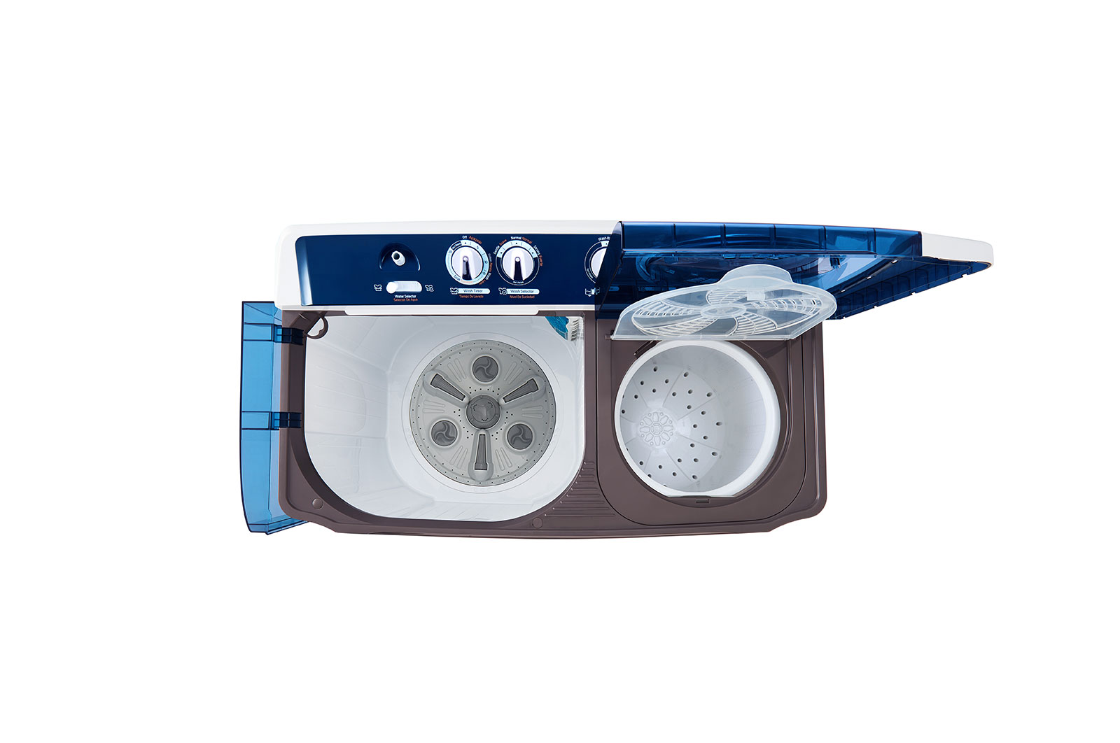 LG Lavadora Doble tina Carga Superior 16.5Kg/10kg  Filtro Atrapa pelusas Wind Jet Dry color Blanco , WP18WAR, WP17WAR
