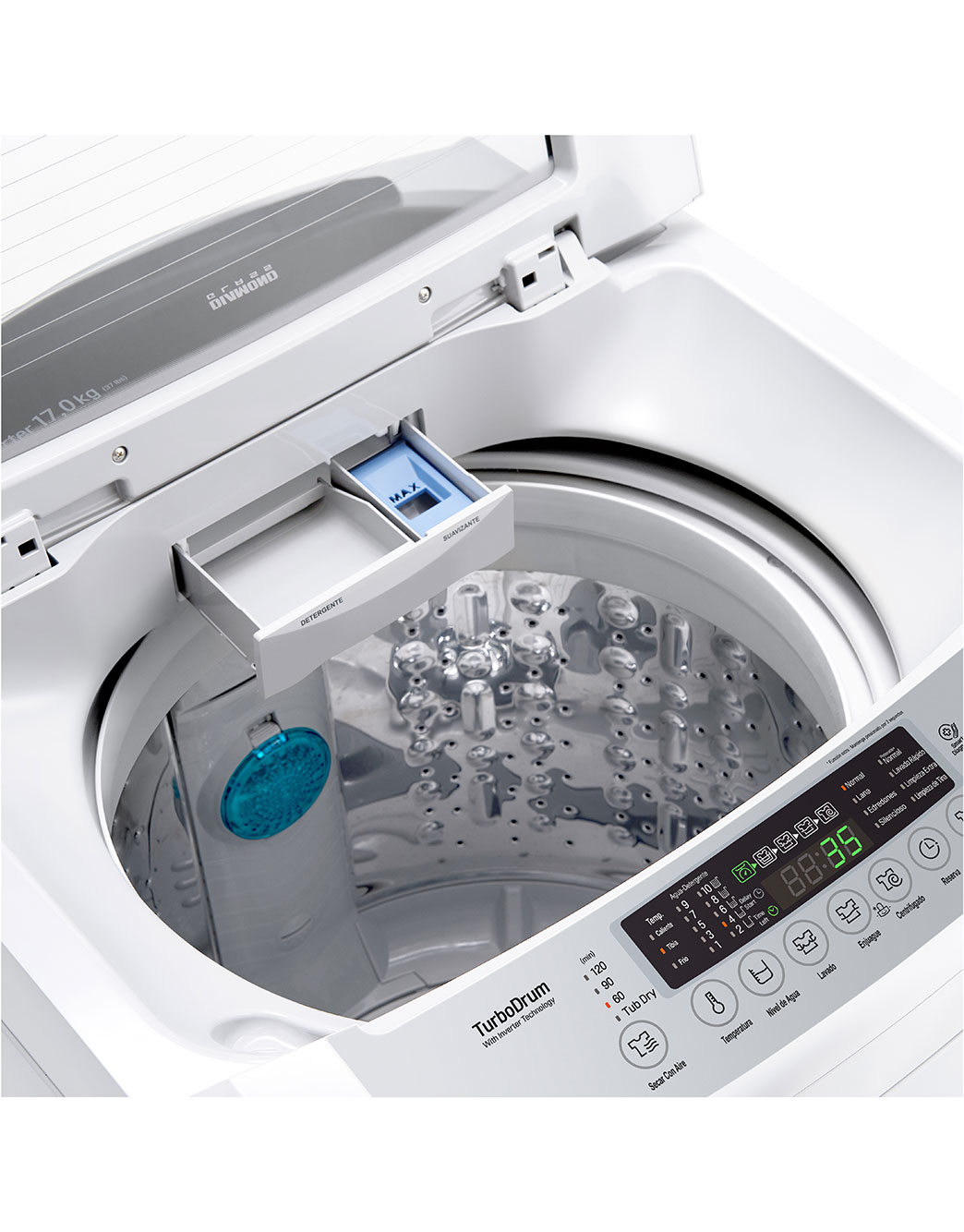 😍𝗟𝗔𝗩𝗔𝗗𝗢𝗥𝗔 𝗟𝗚 𝟭𝟳𝗞𝗚⁣ ⁣ ¡Una lavadora ideal para una gran  familia!⁣ ⁣ Cuentan con:⁣⁣ ⁣✔️Motor LG Smart Inverter. La tecnología Smart  Inverter…