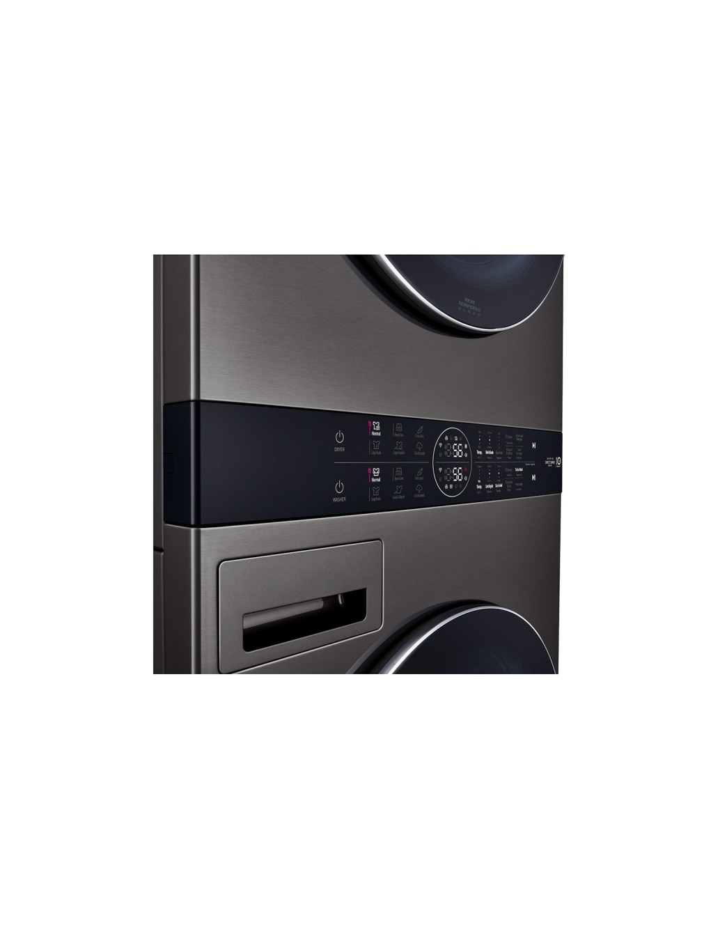 LG Torre de lavado WashTower™ con AI DD™ 25kg (Lavado)/ 22kg (Secado a Gas) ThinQ™, Negro, receptive view, WK25BS6