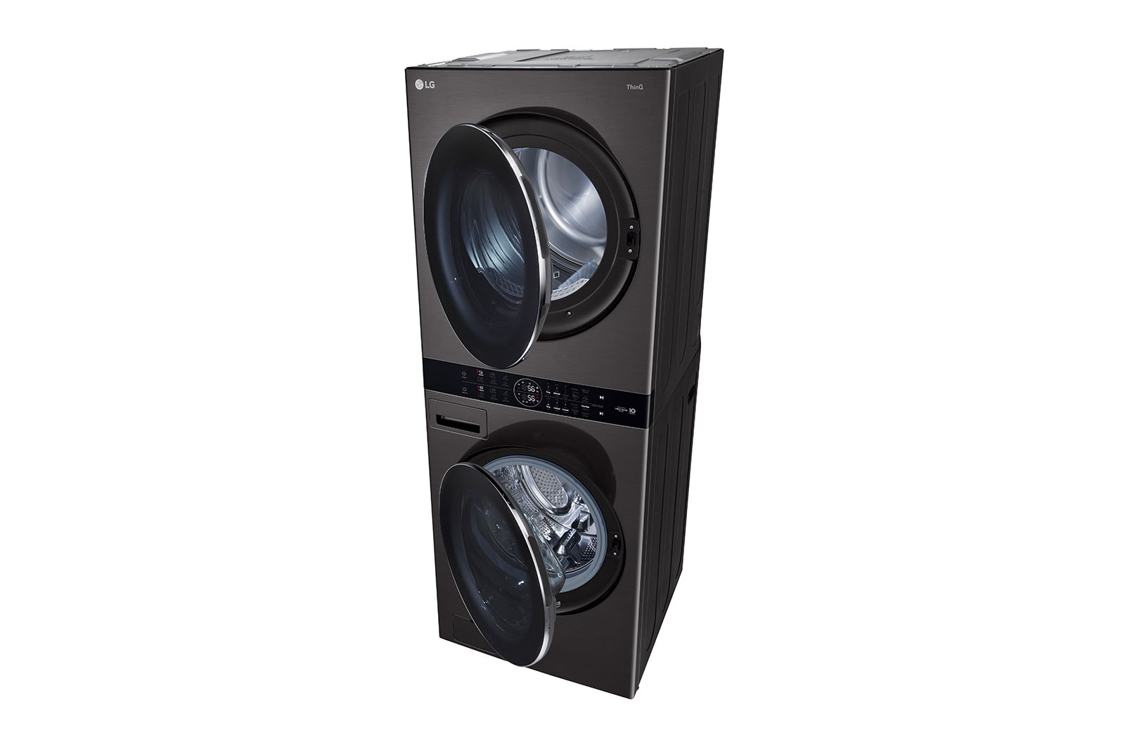 LG Torre de lavado WashTower™ con AI DD™ 25kg (Lavado)/ 22kg (Secado a Gas) ThinQ™, Negro, receptive view, WK25BS6