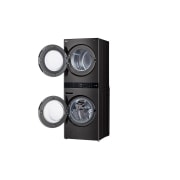 LG Torre de lavado WashTower™ con AI DD™ 25kg (Lavado)/ 22kg (Secado a Gas) ThinQ™, Negro, side view, WK25BS6, thumbnail 15