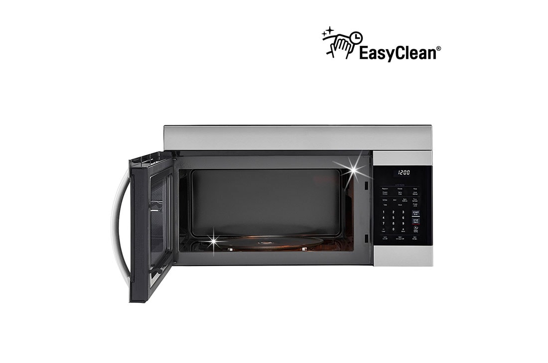 LG Microondas con extractor de 1.7p³ Over-the-Range con EasyClean®, FRONT IMAGE WITH DOOR OPEN, LMV1764ST