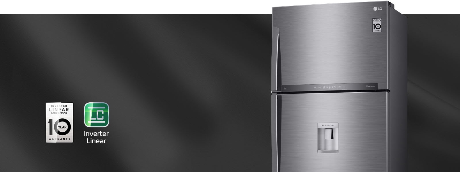 Réfrigérateur congélateur haut LG GT5525PS - 254L (198+56) - Froid ventilé  - A++ - L 55,6cm x H 166,5cm - Silver - Fabrique glaçe - MEILLEUR ACHAT