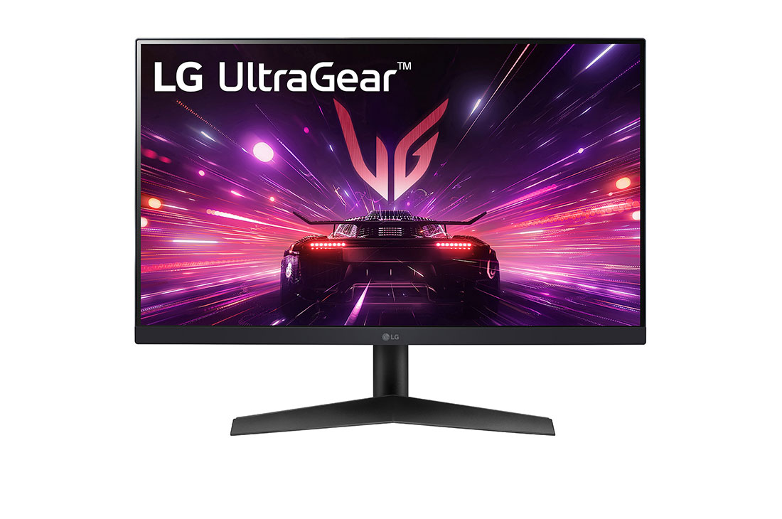 LG Monitor gaming UltraGear™ Full HD IPS de 24” | 180 Hz, IPS 1 ms (GtG), HDR10, front view, 24GS60F-B