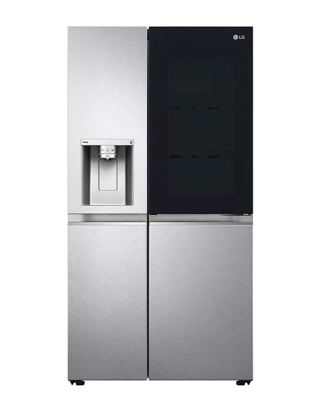 LG Refrigeradora Side by Side InstaView™ 27.1pᶟ (NET) / 28.7pᶟ (Gross) Door-in-Door™ Linear Inverter InstaView® , luz delantera en vista de alimentos, LS77SXSC