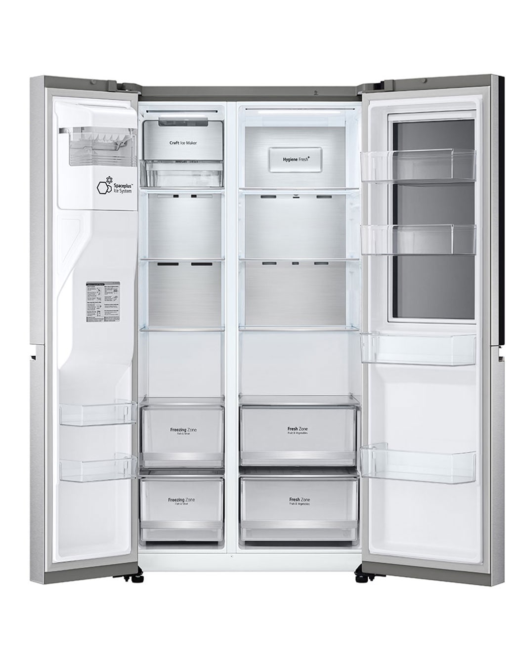 LG Refrigeradora Side by Side InstaView™ 27.1pᶟ (NET) / 28.7pᶟ (Gross) Door-in-Door™ Linear Inverter InstaView® , vista i-micom, LS77SXSC